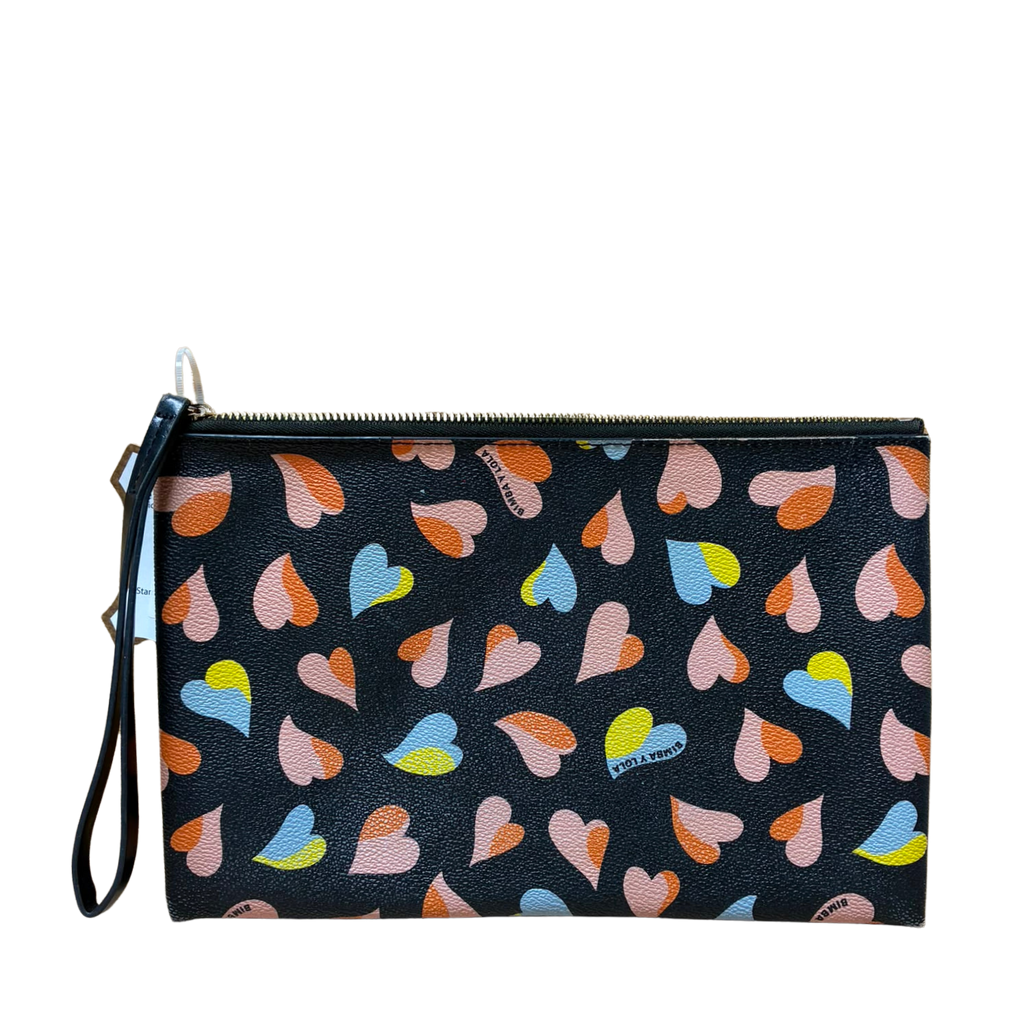 Bimba Y Lola Black Leather Wristlet