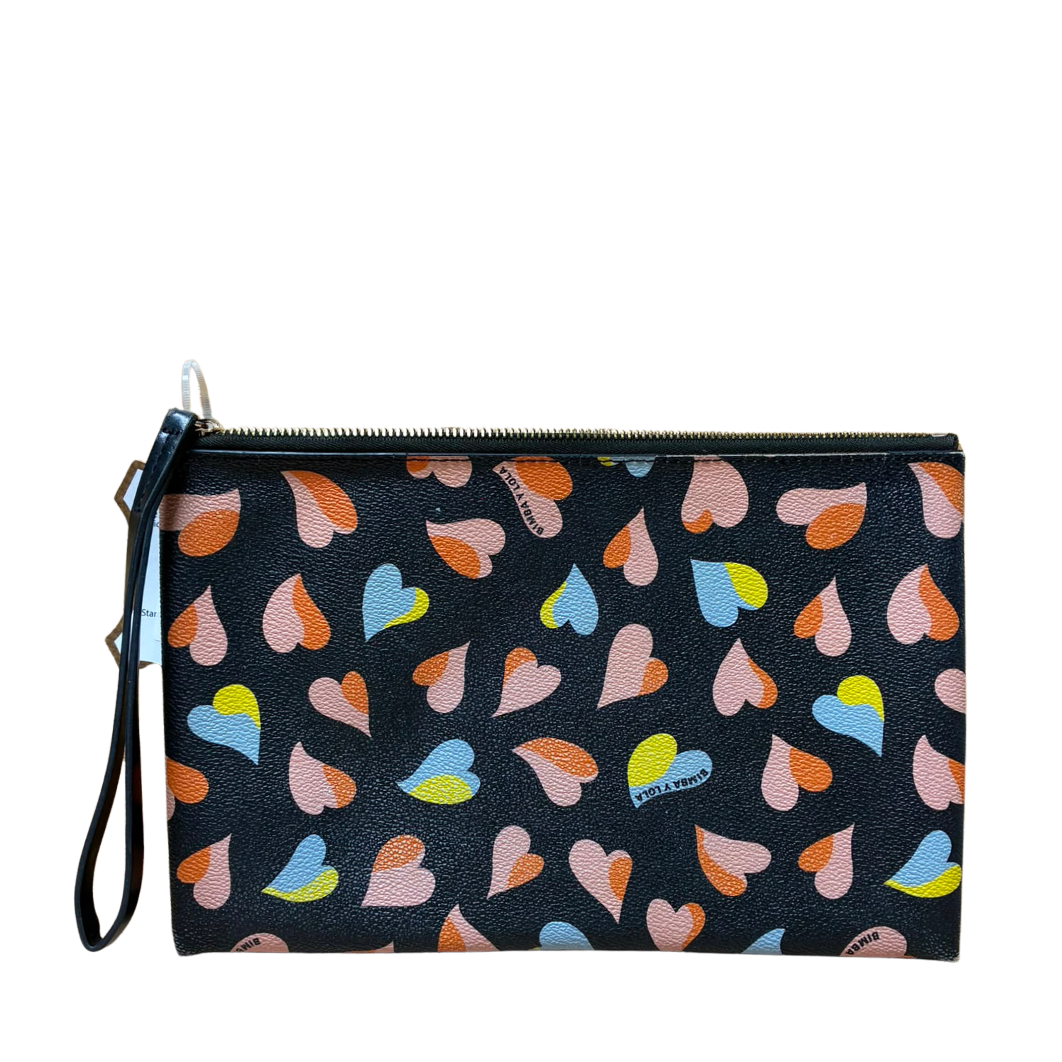 Bimba Y Lola Black Leather Wristlet