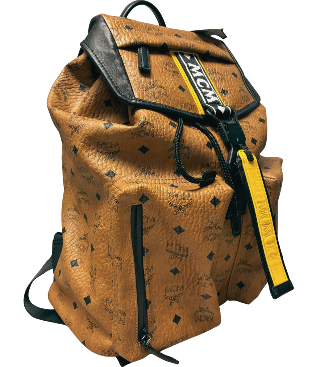 MCM Visetos Raymonde Two Pocket Backpack