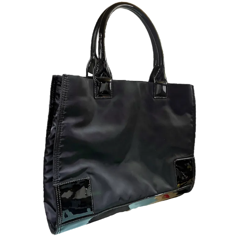 Tory Burch Small Ella Patent Nylon Tote