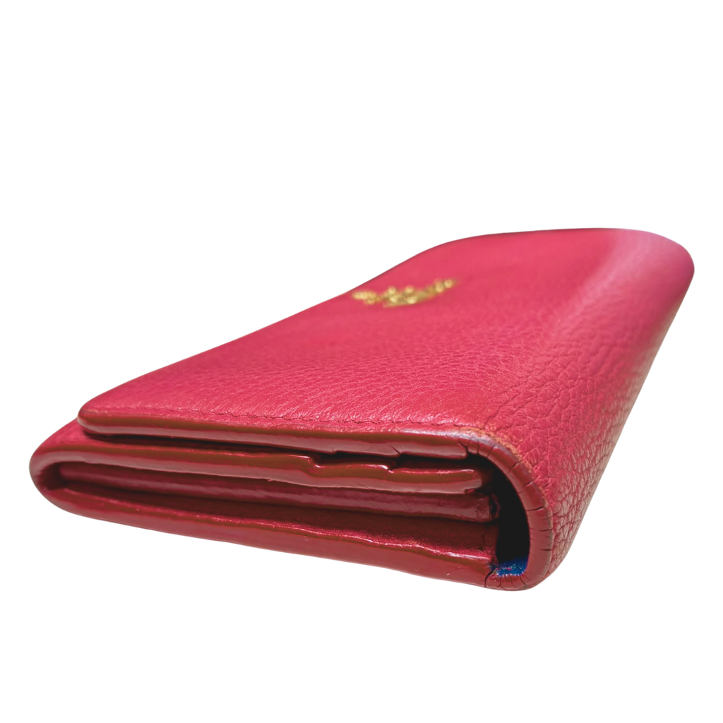 Prada Vitello Grain BiColor Continental Long Wallet
