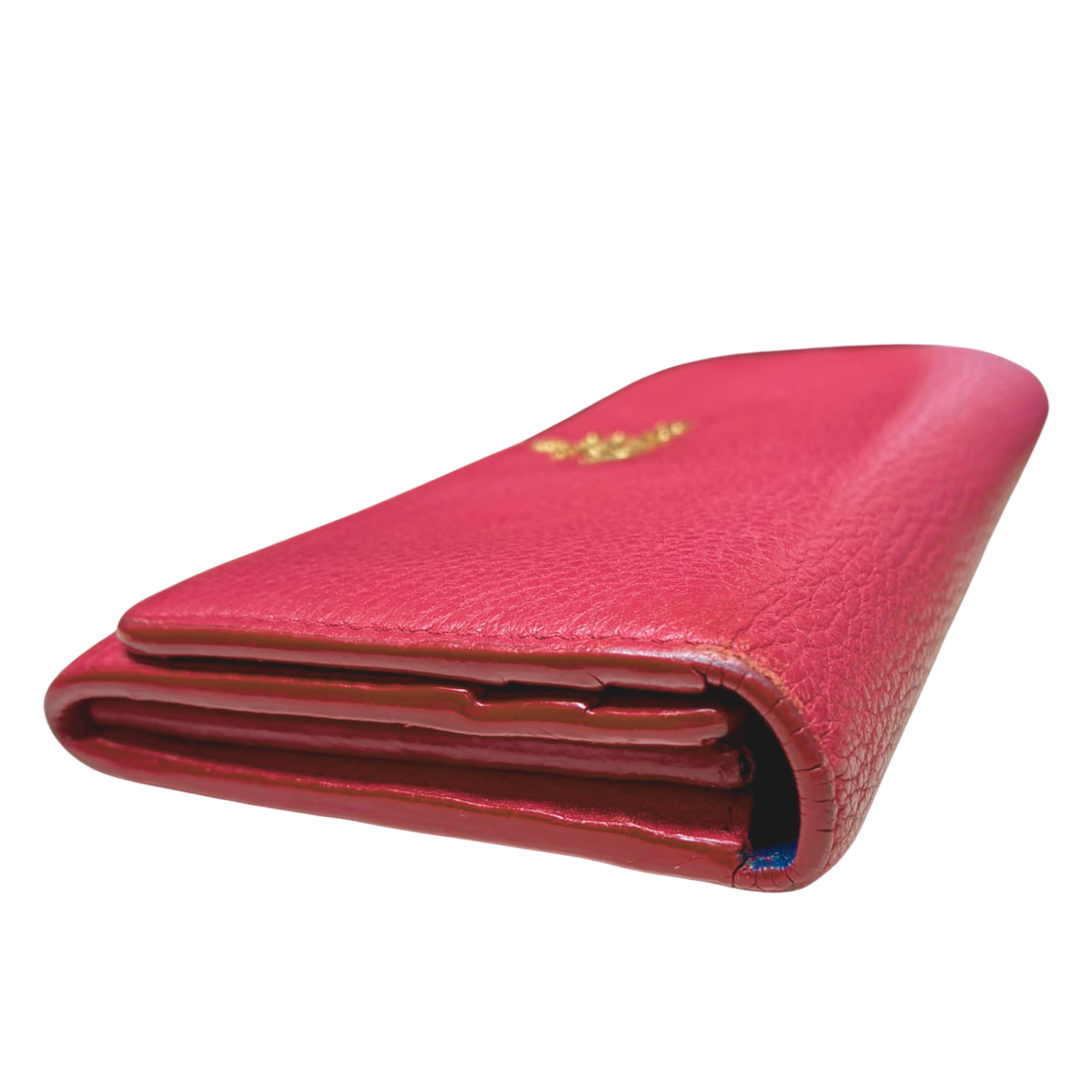 Prada Vitello Grain BiColor Continental Long Wallet