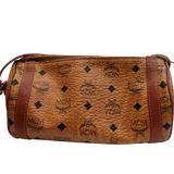 TOTE BAG-COGNAC VISETOS/LTHR/PAPILLON/LONG STRAP MCM W23
