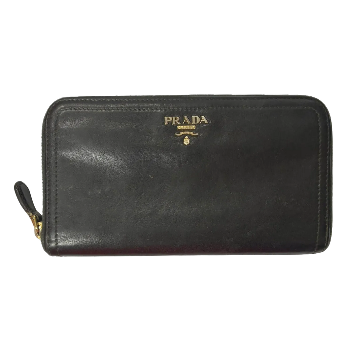 Prada 1M0506 Bi Color Zip Around Wallet