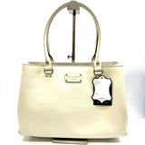 Kate Spade Cream Leather Tote Bag