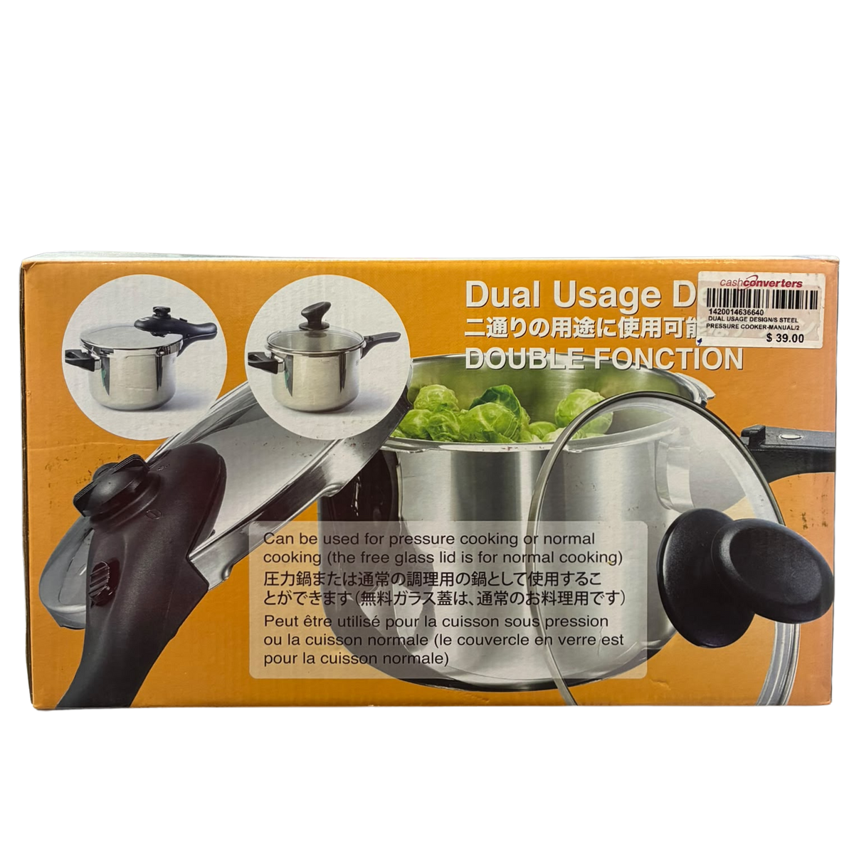 Dual Usage Stainless Steel Pressure Cooker Set