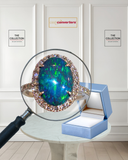 Diamond Opal Ring 3.6K 5.48Gram