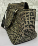 Vintage Givenchy 4G Monogram Canvas And Leather Handbag