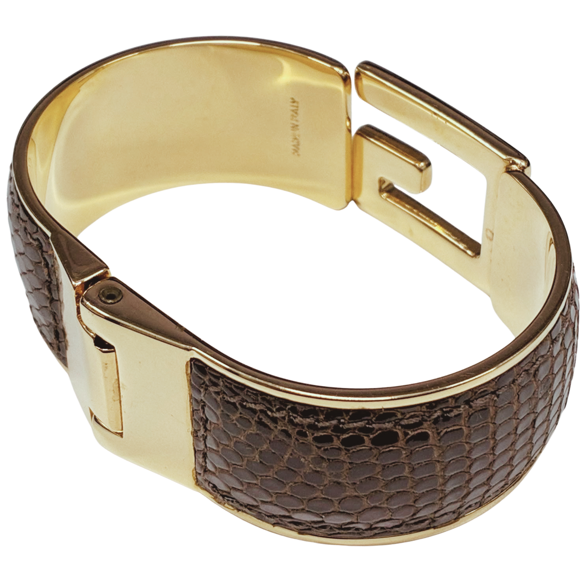 Gucci G Logo Hinged Bangle Bracelet 65G With Box