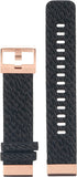 Garmin Quickfit 20mm Watch Band, Heathered Black Nylon with Rose Gold Hardware