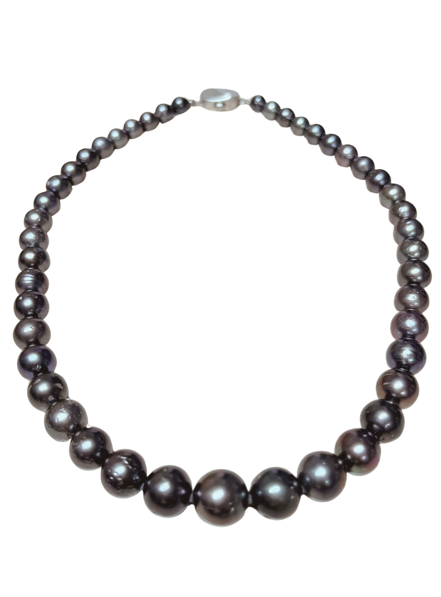 Black South Sea Pearl Necklace 7.4to11.9mm 49cm Main image
