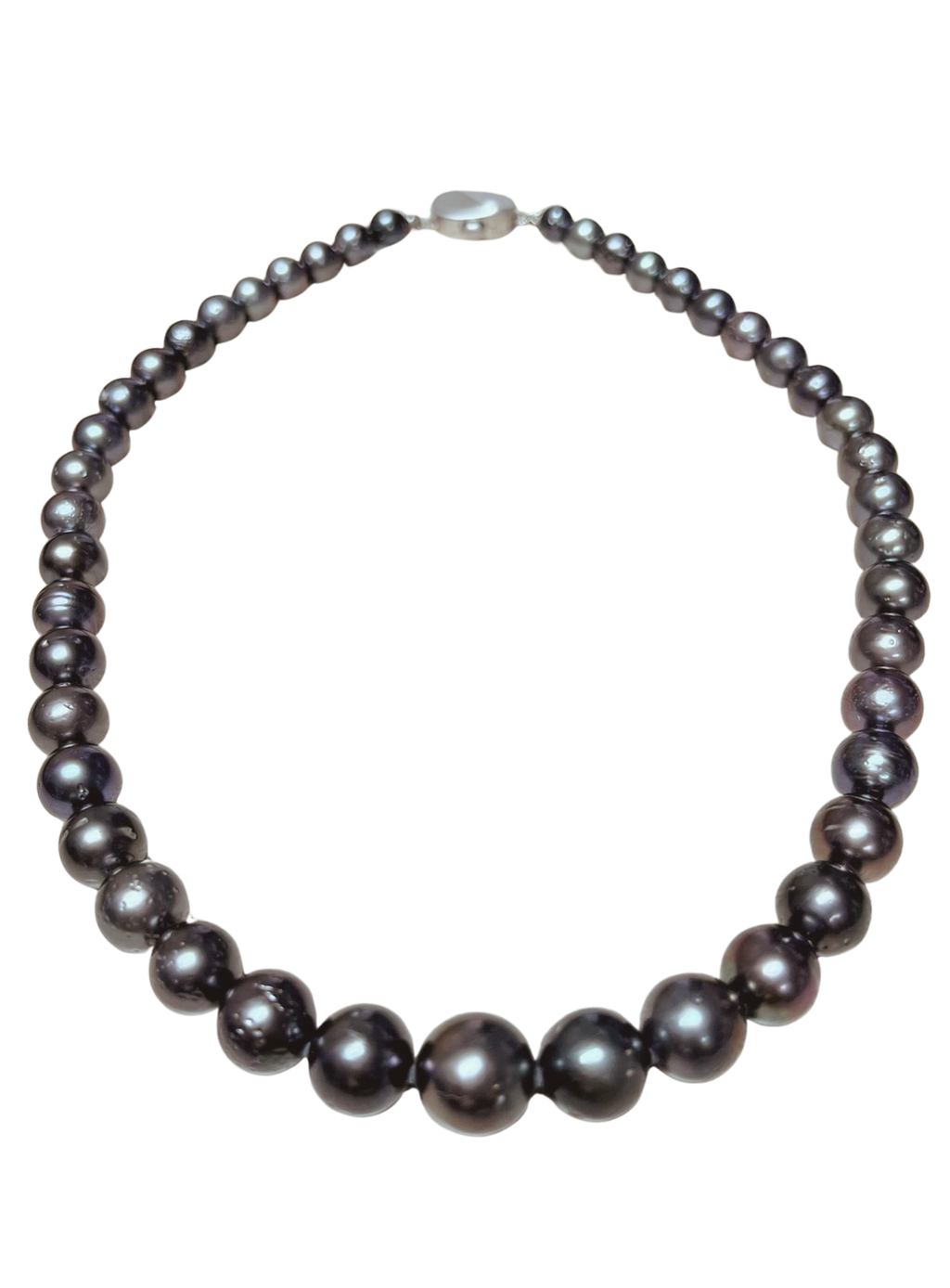 Black South Sea Pearl Necklace 7.4to11.9mm 49cm