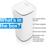 Linksys Velop Pro WiFi 6E Mesh System 3 Pack