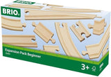 Brio World - 33401 Starter Expansion Pack | 11 Pieces of Wooden Train Tracks for Kids Ages 3+