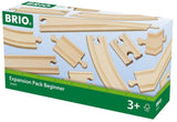 Brio World - 33401 Starter Expansion Pack | 11 Pieces of Wooden Train Tracks for Kids Ages 3+