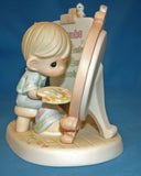 Precious Moments "Thanks for a Quarter Century of Loving, Caring, & Sharing" Porcelain Figurine