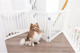 Primetime Petz 360 Configurable Freestanding Dog Gate With Door For Home Size 24 White