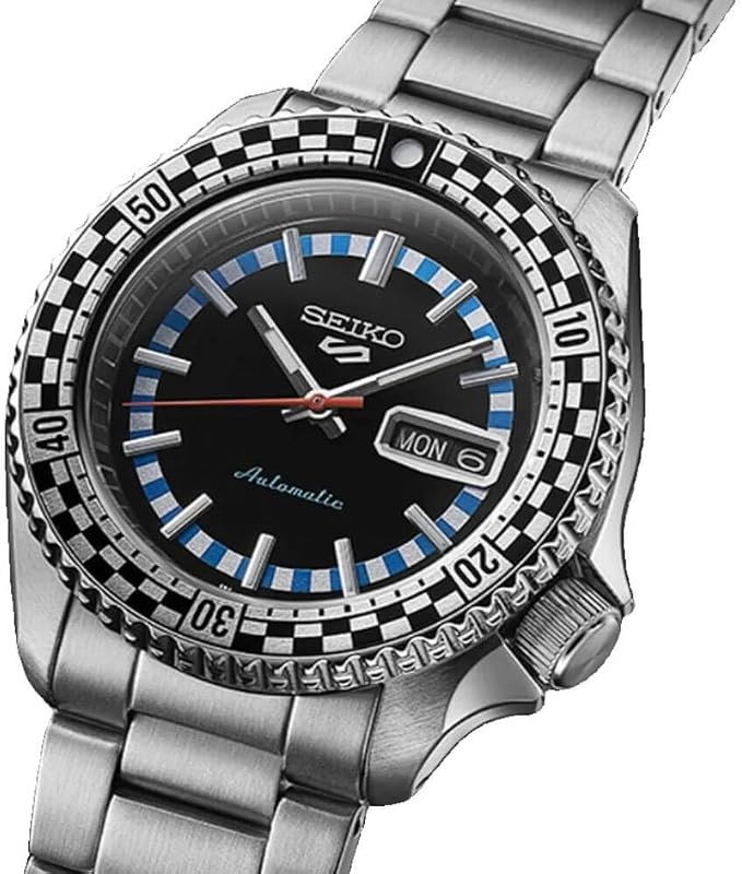 SEIKO 5 Sports Special Edition Black Checkered Automatic Watch SRPK67 Black