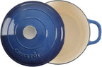 CROCK POT Artisan Round Enameled Cast Iron Dutch Oven 7Quart Sapphire Blue