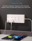 Meross Smart Power Strip, 6 AC Outlets and 4 USB Ports, smart extension lead alexa compatible, Compatible with Google Home, SmartThings, Timer and Voice/Remote Control, 2.4GHz WiFi