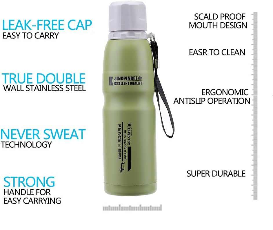 Jingpinbei Vacuum Insulated Stainless Steel Water Bottle 750mL