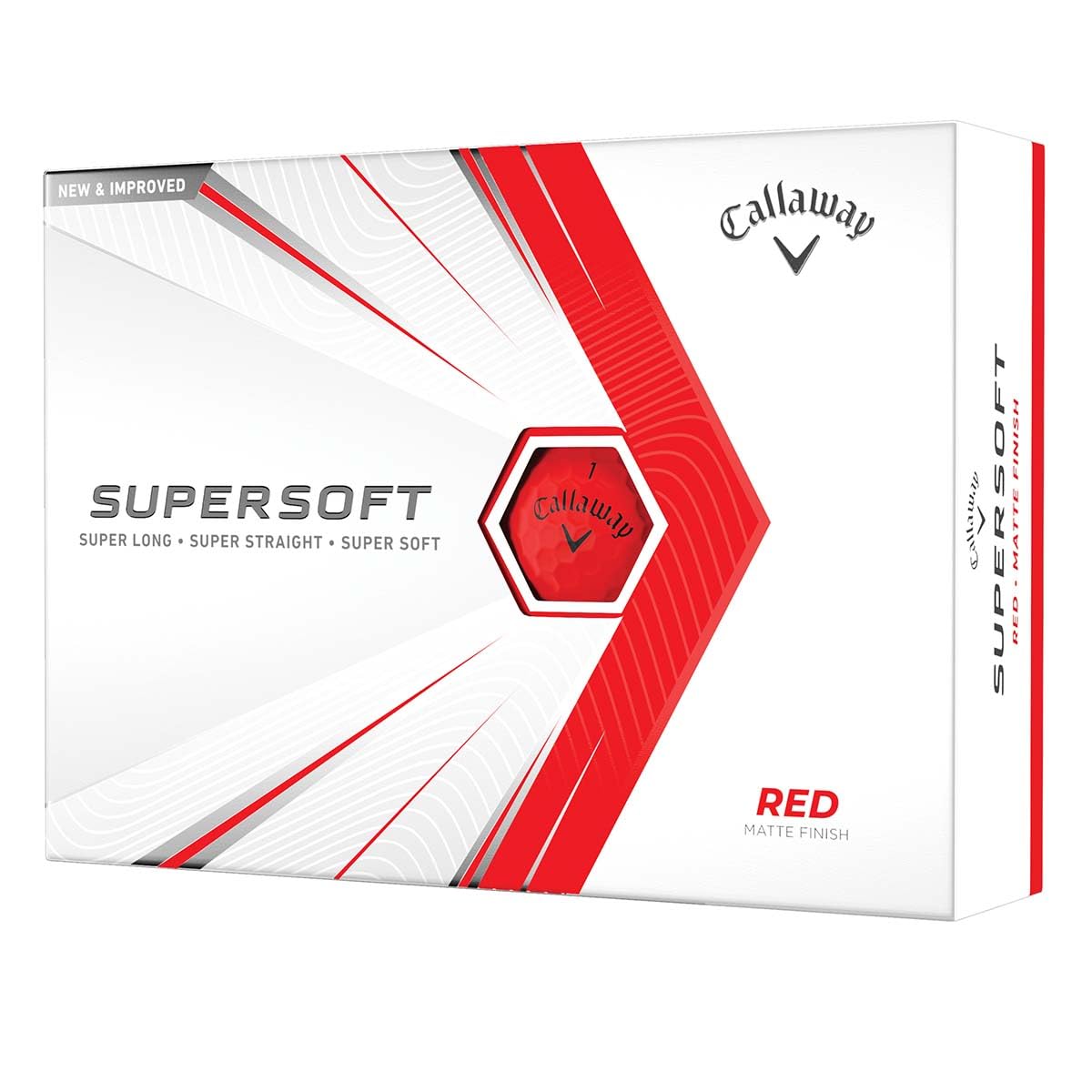 Callaway Golf Supersoft Matt Golf Balls Red Pack Of 12 Main image