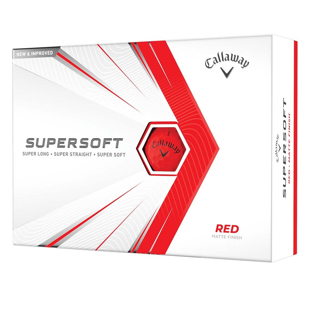 Callaway Golf Supersoft Matt Golf Balls Red Pack Of 12