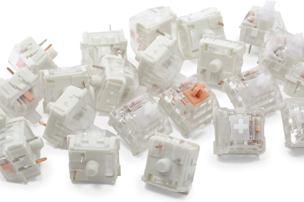 DROP Halo Clear Mechanical Keyboard Switches Plate Mounted Tactile 65g Cherry MX Style Quiet Switches By Kailh Halo Clear 110 Pcs