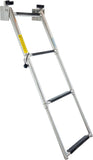 Garelick/EEz-In 19684 Telescoping Transom Ladder, 4-Step, Self-Lock Transom Mount Brackets, Stainless Steel, Rated to 400 Pounds