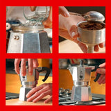 Bialetti 01168 Moka Express Stovetop Coffee Maker, 3 Cups, Silver