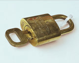 Vintage Louis Vuitton Solid Brass Padlock And Matching Key
