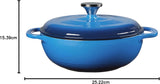 Lodge EC3D33 Enameled Cast Iron Dutch Oven 3Quart Caribbean Blue