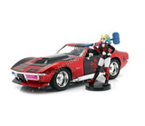 Jada Toys, 1:24 Diecast 1969 Chevy Corvette Stingray with Harley Quinn Figure