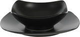 Gibson Home 136823.08R Zen Buffet Matte Porcelain Plates and Bowls Dinnerware 8pcs Set Blac Service For 4