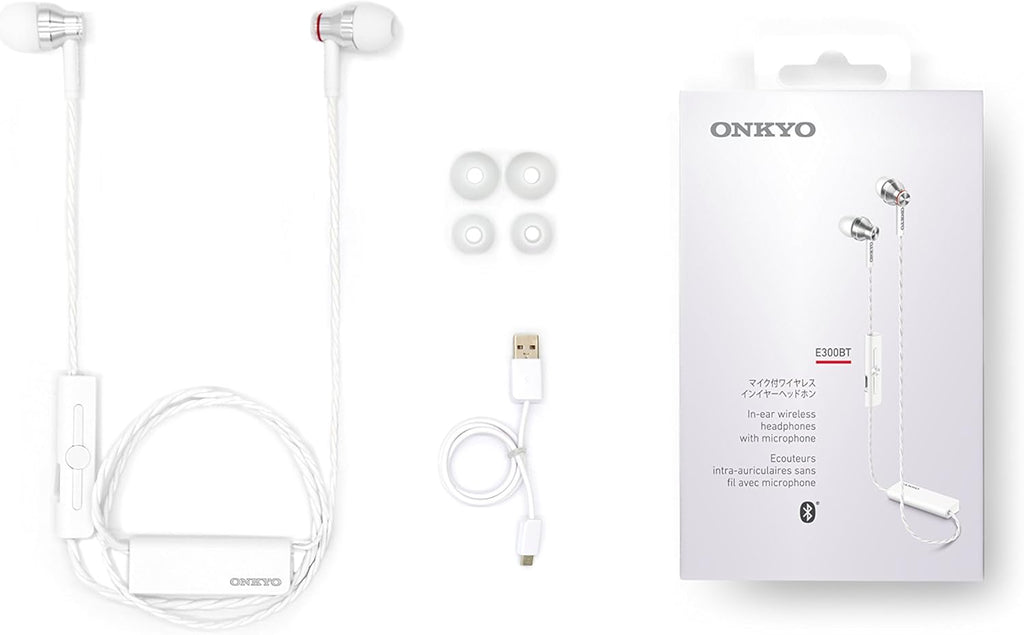 Onkyo E300BTW InEar Wireless Headphones With Microphone