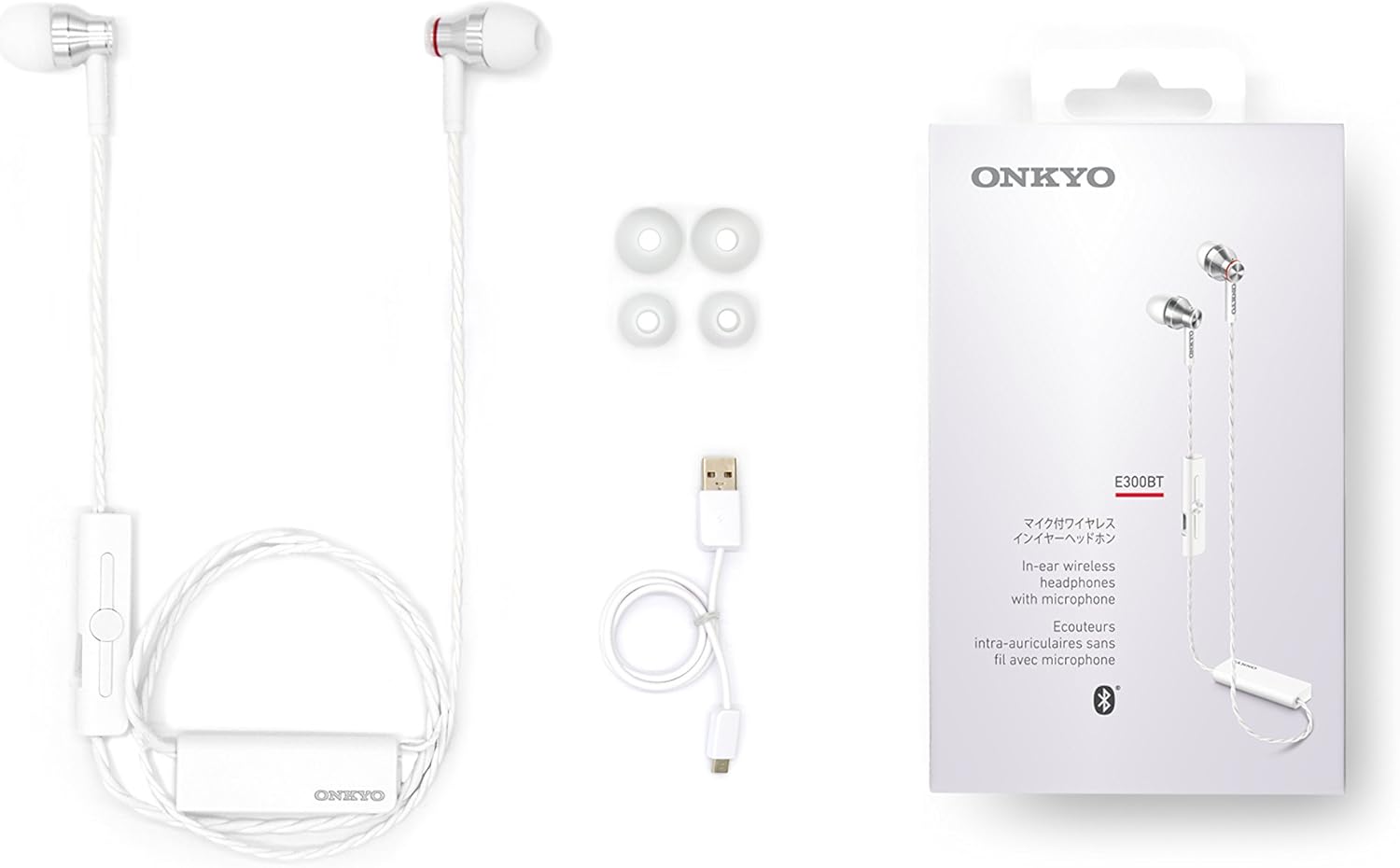 Onkyo E300BTW InEar Wireless Headphones With Microphone