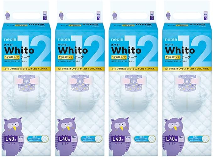 Nepia Whito Tape L40 12H, L, 160 count (Pack of 4) Main image