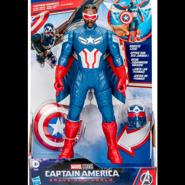 Marvel Avengers Captain America Brave New World Flight Mode Action Figure 9in Scale