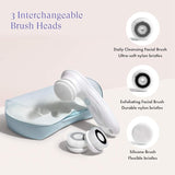 Vanity Planet Facial Cleansing Brush Ultimate Skin Spa with 3 Interchangeable Face Brushes