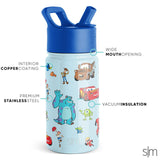 Simple Modern Disney Pixar Kids Water Bottle with Straw Lid