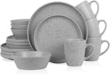 Stone Lain Jade Stoneware Dinnerware 16Piece Service For 4 Light Gray