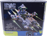 SNAP SHIPS Forge Claymore CR-76 Combat Transport - Build to Battle - Features Moving Pieces and Real Firing Action - Ages 8+,Multicolor