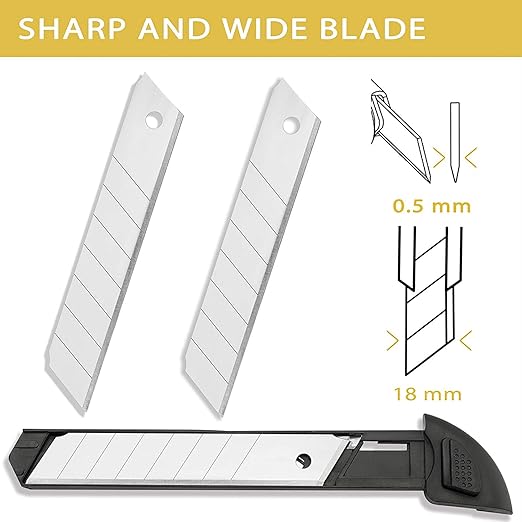 Wiltop Utility Knife, Retractable Box Cutter with 2 Extra Blade Secondary image