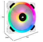 CORSAIR LL120 RGB 120mm RGB LED Fan Triple Pack With Lighting Node PRO White CO9050092WW