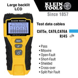 Klein Tools VDV526-200 Cable Tester, LAN Scout Jr. 2 Ethernet Cable Tester for CAT 5e, CAT 6/6A Cables with RJ45 Connections