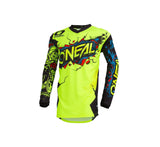 O'Neal Mens Neck Element Villain Jersey, Neon Yellow, XX-Large US