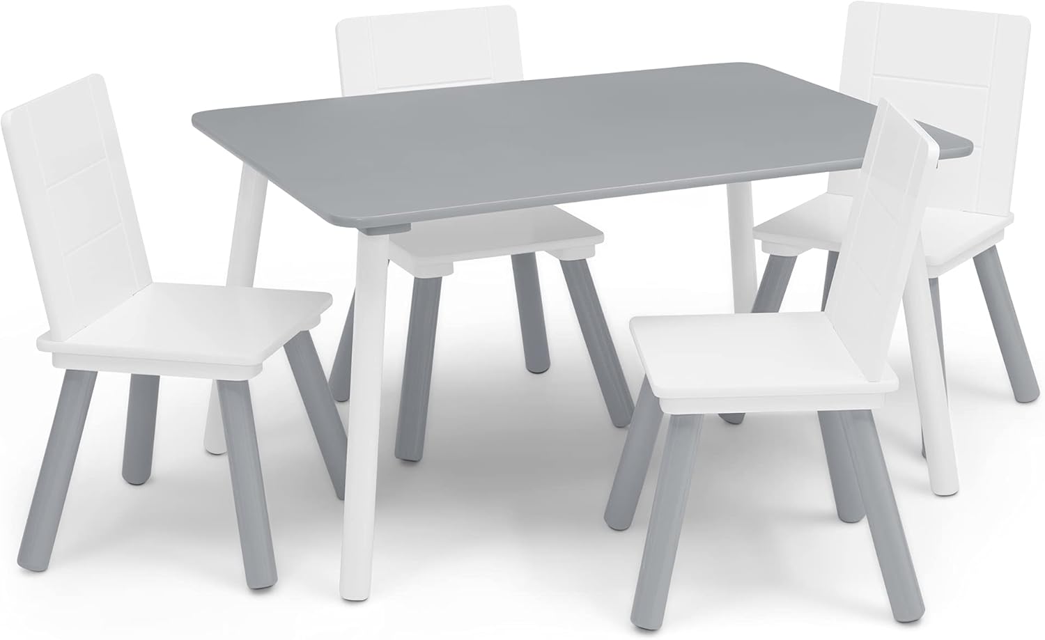 Delta Children Kids Table And 4 Chair Set GreyWhite Main image