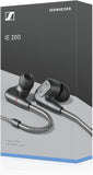 Sennheiser IE 200 In-Ear Audiophile Headphones, German Design, 7mm Wide Band Driver, Detachable MMCX Cable, Flexible Ear Hooks, Balanced Tuning, Rich Bass, Perfect for Gaming