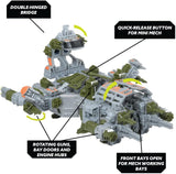 SNAP SHIPS Forge Claymore CR-76 Combat Transport - Build to Battle - Features Moving Pieces and Real Firing Action - Ages 8+,Multicolor