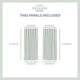 Exclusive Home Curtains Sateen Twill Woven Blackout Pinch Pleat Curtain Panel Pair, 63" Length, Peacoat Blue